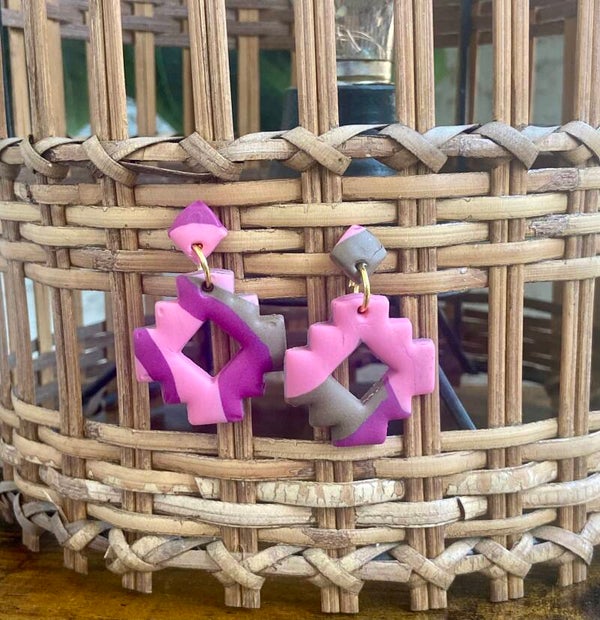 Handmade polymer clay earrings