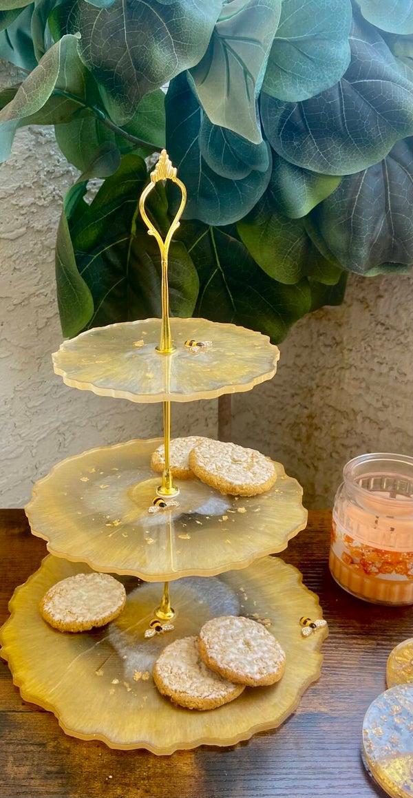 Handmade resin cupcake stand