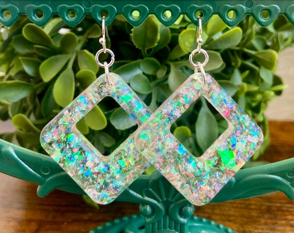 Handmade resin earrings