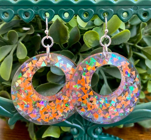 Handmade resin earrings