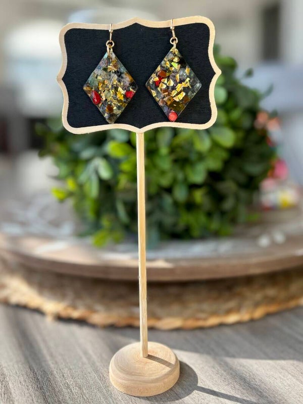 Handmade resin earrings
