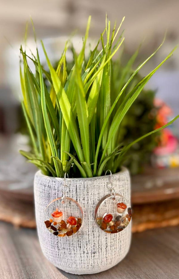 Handmade resin earrings