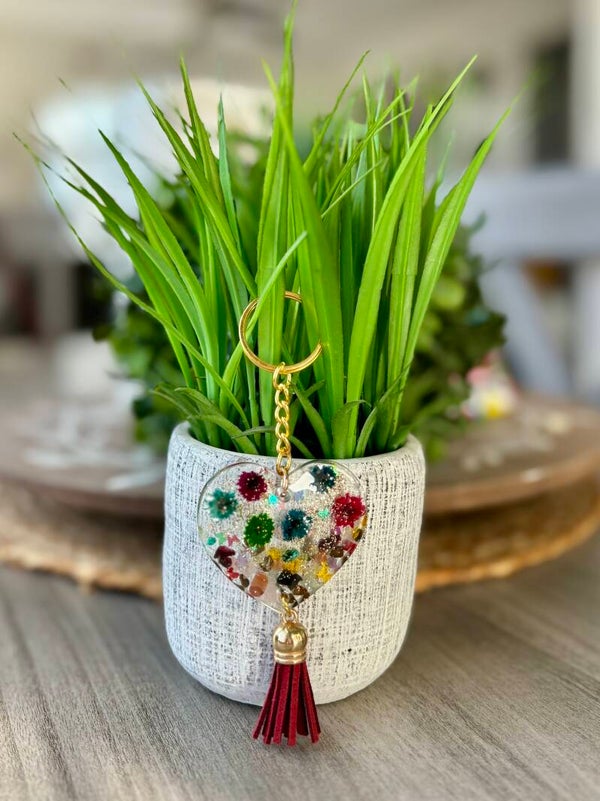 Handmade resin keychain