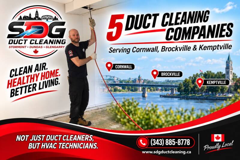 5 Duct Cleaning Companies, Cornwall, Brockville