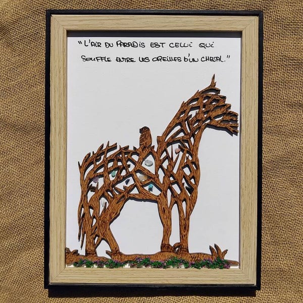 Cheval  et son oiseau