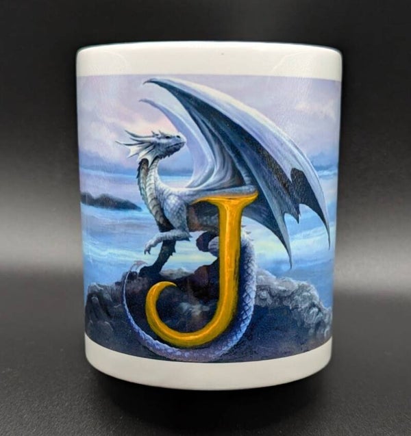 Mug dragon artisanal : J
