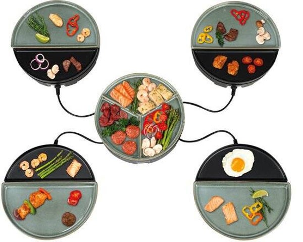 Bourgini Chef's Dinner Party Gourmetstel - Glazed Grey – 4 Personen