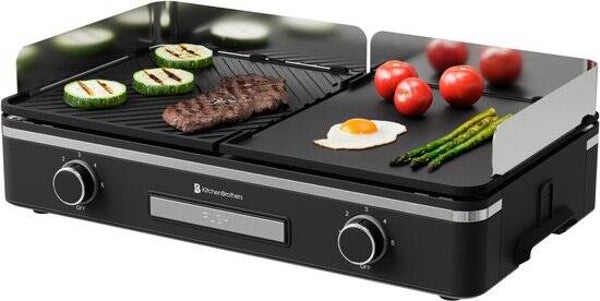 KitchenBrothers Elektrische Grillplaat - Bakplaat met Temperatuurregeling