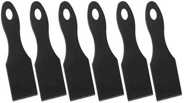 Metaltex - Set van 6 Zwarte Nylon Raclet Spatels - Gourmet - Raclet - Grill