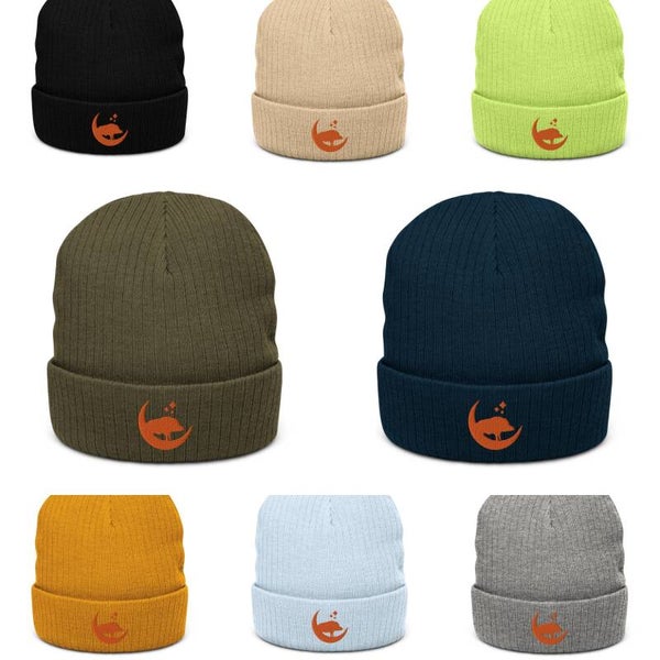 MONDSCH(W)EIN Beanie Logo orange in verschiedenen Farben