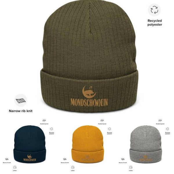 MONDSCH(W)EIN Beanie Recycled cuffed