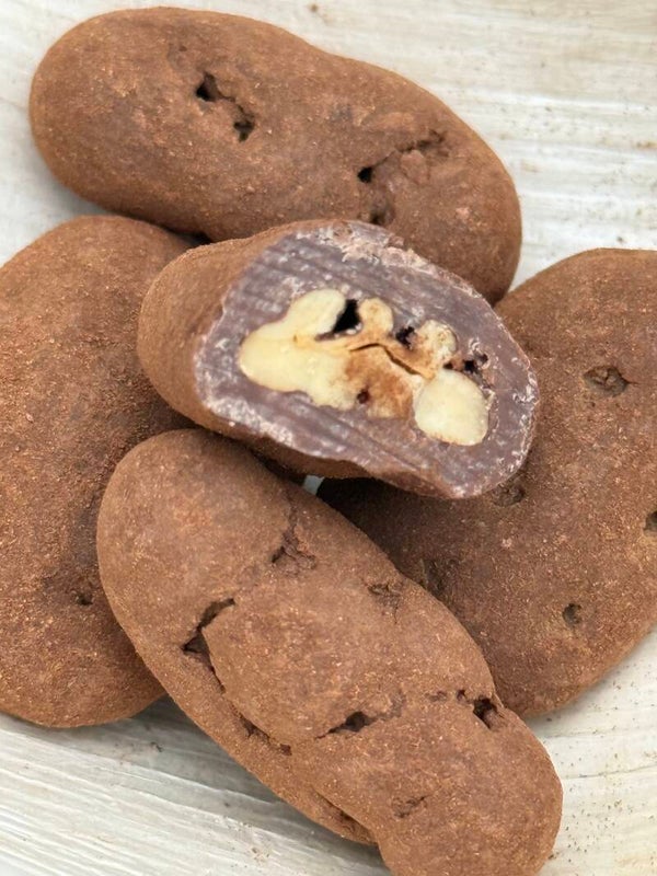 Pecan kaneel/cacao melk chocolade dragees