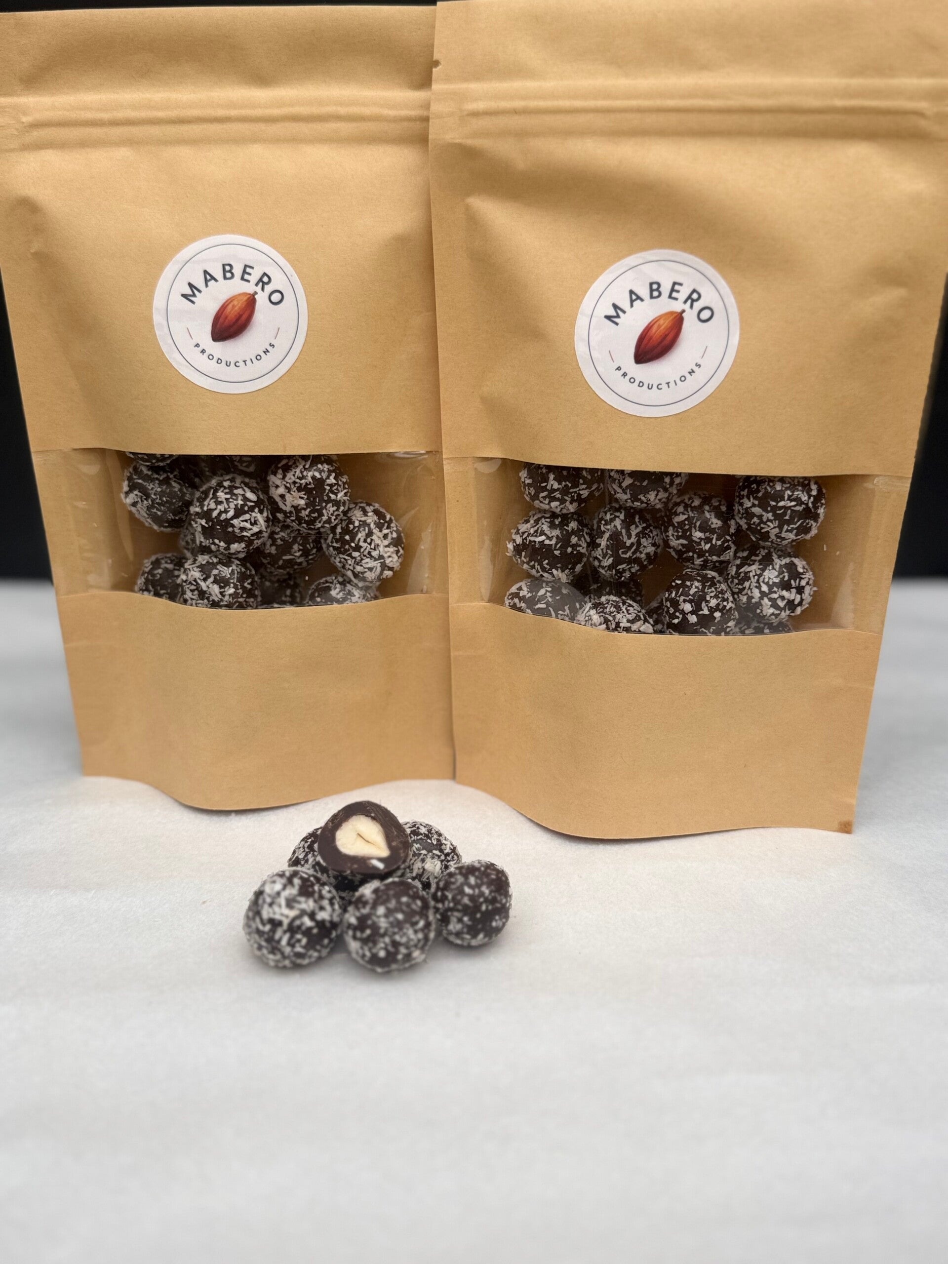 Kokos Amandelen pure chocolade dragees