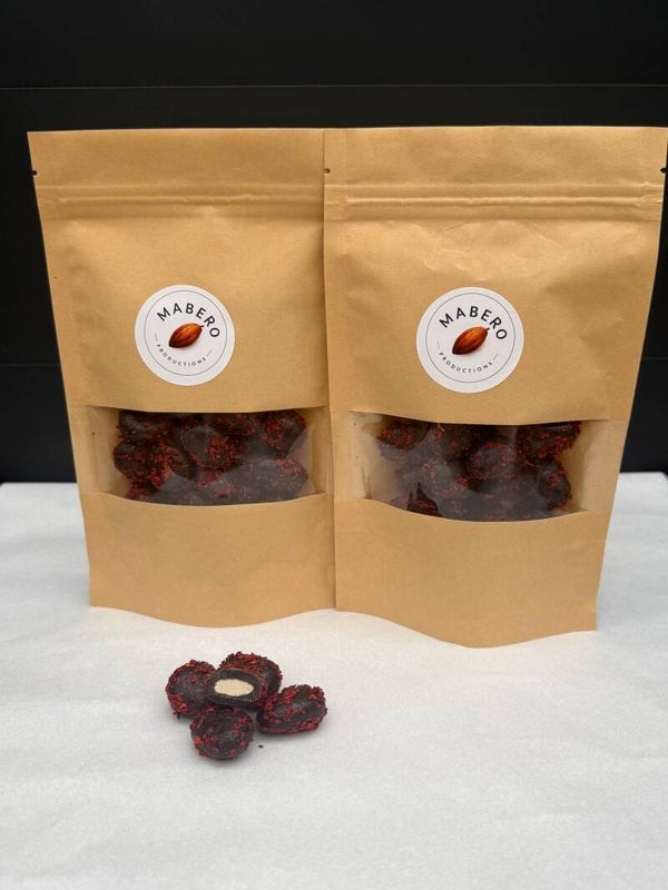 Chili amandelen pure chocolade dragees