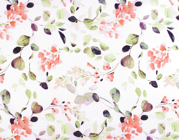 Coton - Fleurs & Feuilles