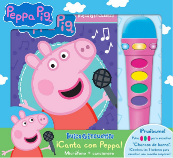 CANTA CON PEPPA PIG. MICRÓFONO + CANCIONERO