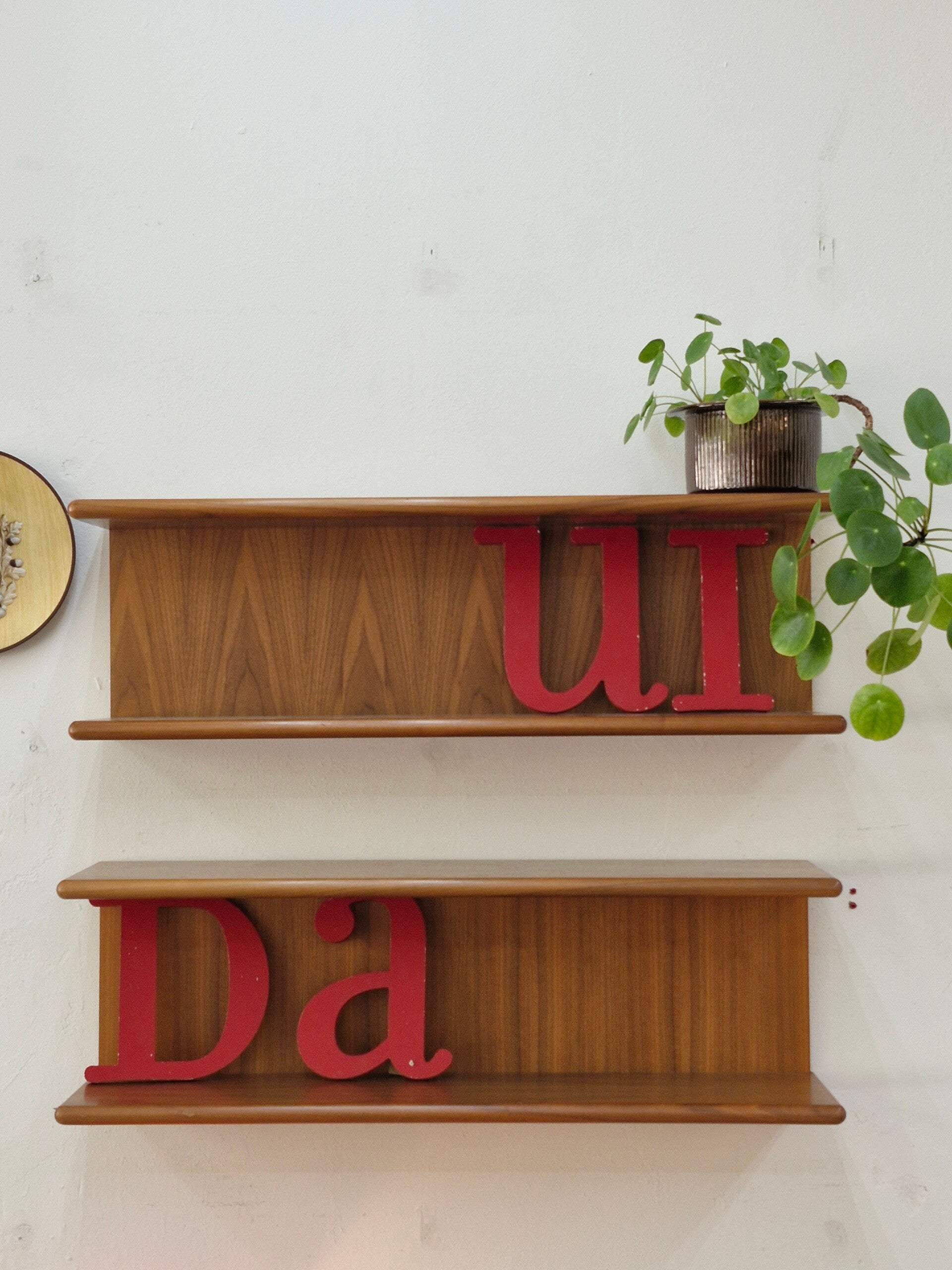 Vintage Deens design boekenplanken teak