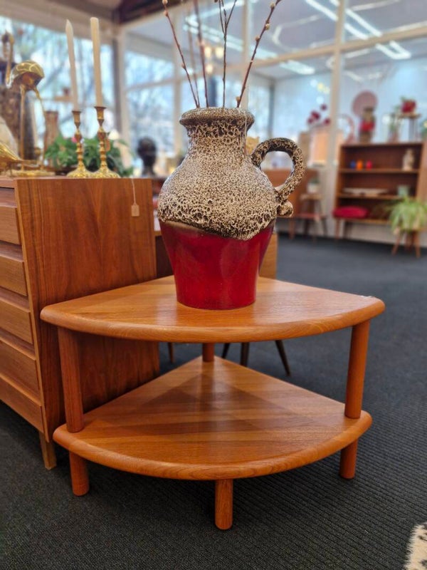 Vintage hoektafel Deens teak 70s