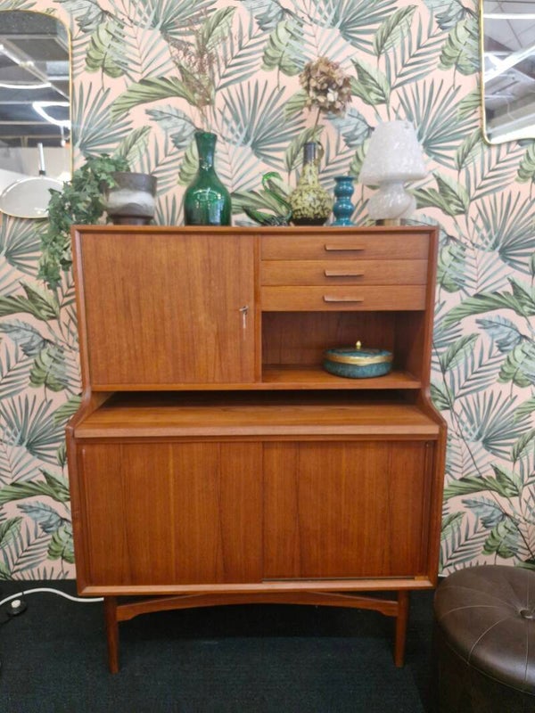 Vintage barmeubel / secretaire Deens 70s teak