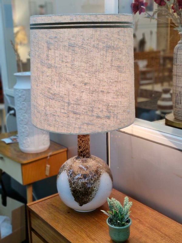 Grote vintage schemerlamp jaren 70 keramiek voet