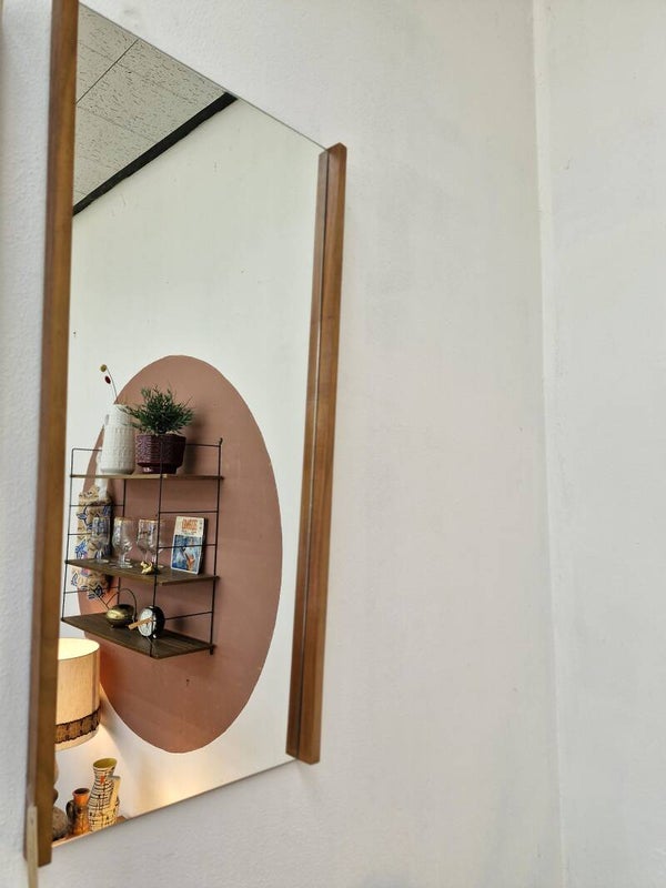 Vintage Teakhouten Spiegel | Deens Design Stijl