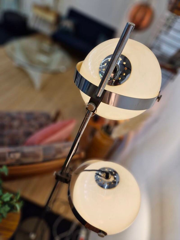 Vintage Dijkstra Mushroom Vloerlamp – 2 Spots – Jaren 70