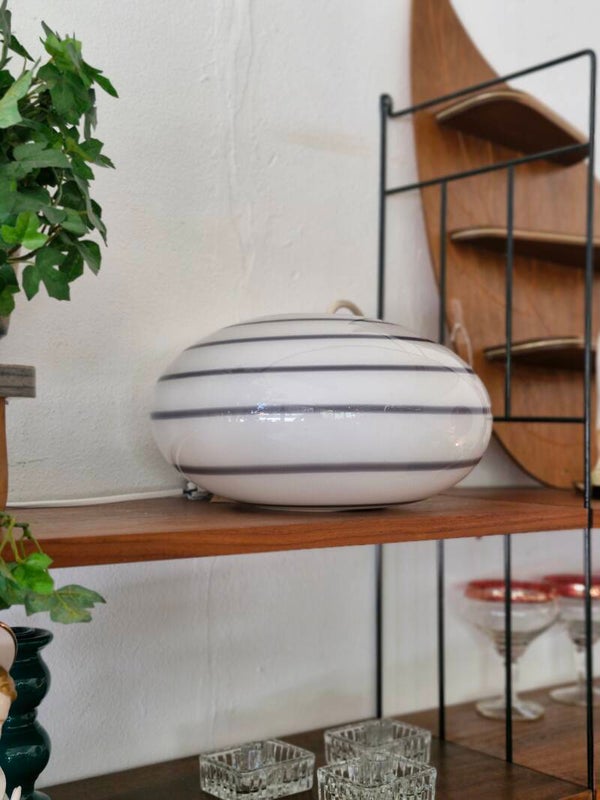 Vintage ILU di Vetro "Zebra" Glazen hanglamp
