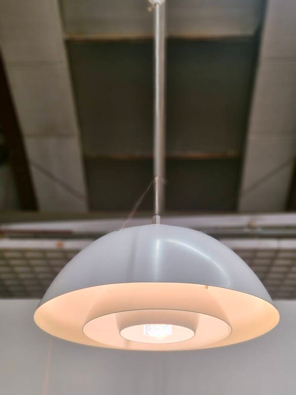 Deens design vintage hanglamp ''Safari" wit