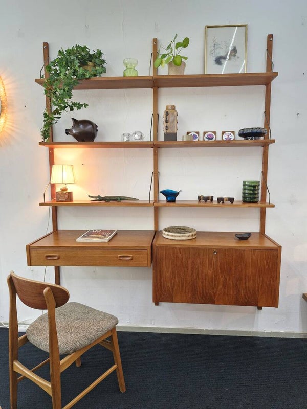 Vintage wandsysteem Randers PS system Danish Furniture