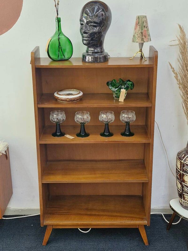 Vintage boekenkastje schuine pootjes