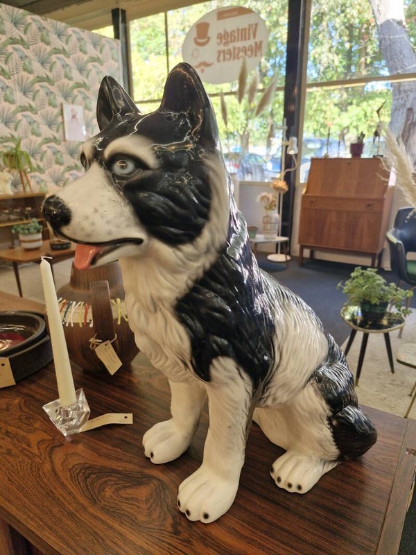 Vintage keramiek hond Border Collie