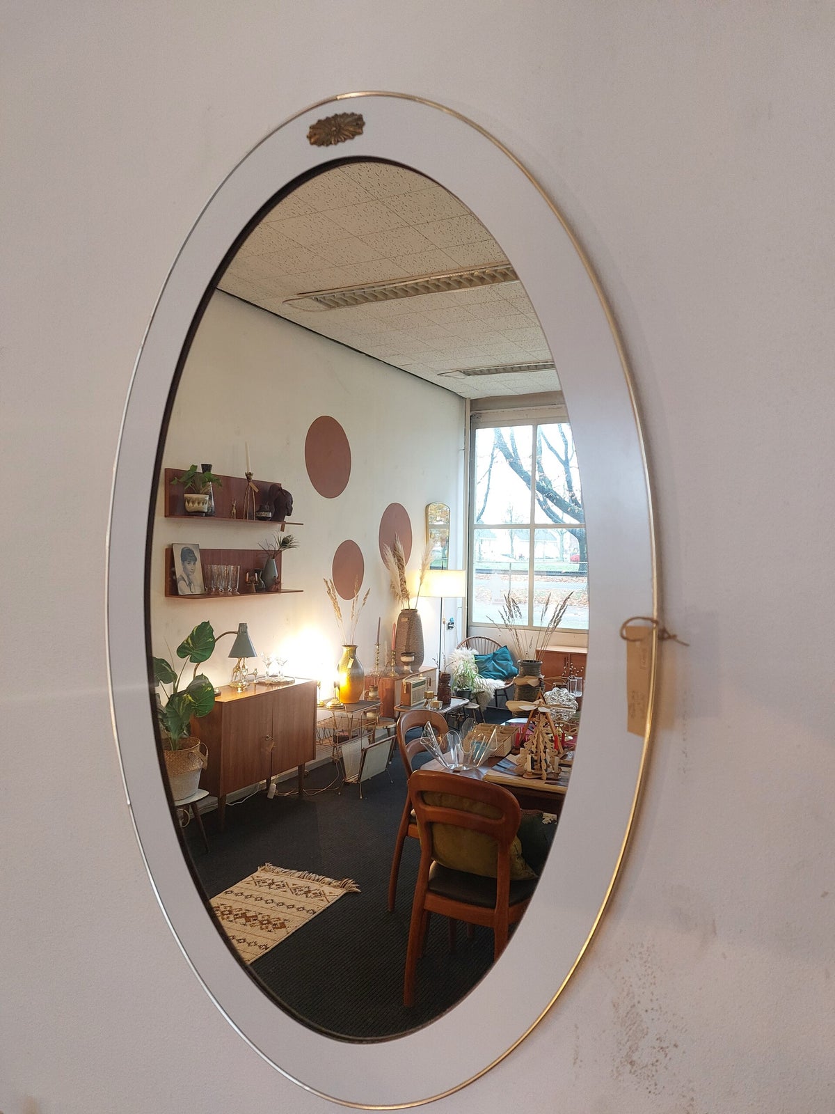 Emaille huisnummer bord nr. 25, ovaal, wit-zwart Handgemaakt