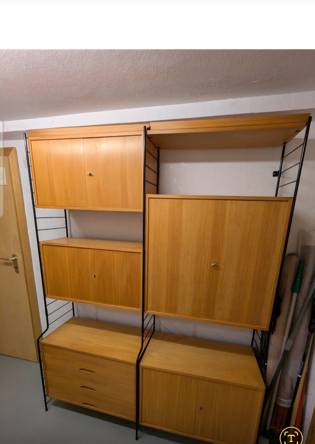 Vintage wandsysteem WHB eiken / zwart 70s