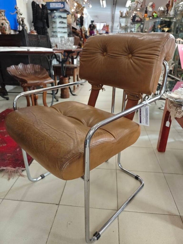 FAUTEUIL CHAISE TUCROMA DE GUIDO FALESCHINI CUIR 1969