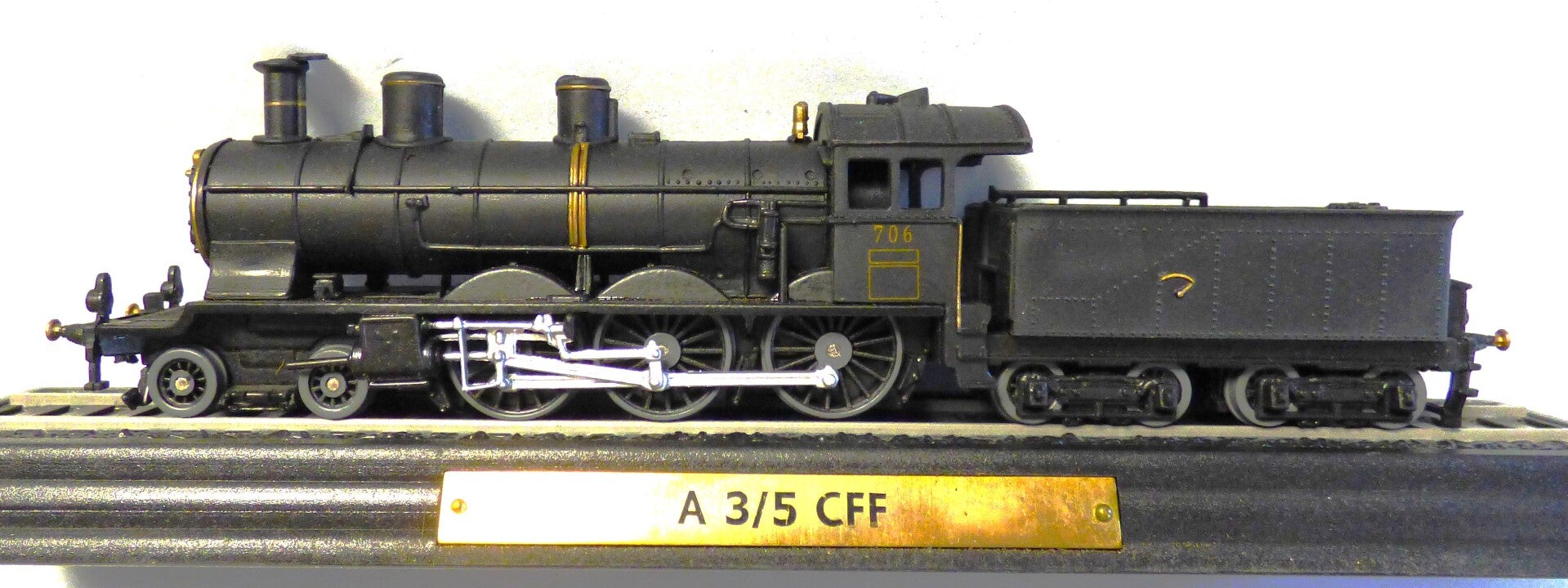 A 3/5 CFF - LOCOMOTIVE STATIQUE - COLLECTION ATLAS - 185 mm
