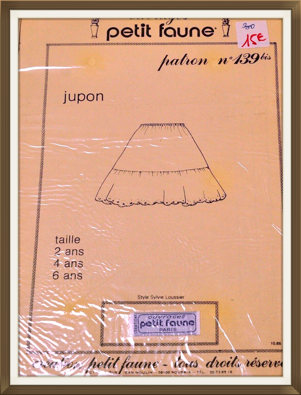 PATRON PETIT FAUNE N° 139bis - JUPON 2 Ans - 4 Ans - 6 Ans
