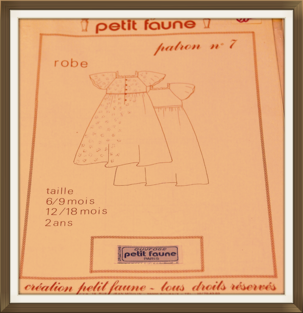 PATRON PETIT FAUNE N° 7 - ROBE - Tailles 6/9 Mois - 12/18 Mois - 2 Ans