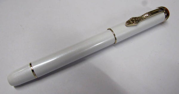 STYLO PLUME JINHAO SNAKE PEN AGRAFE ARGENTÉE PLUME 025.