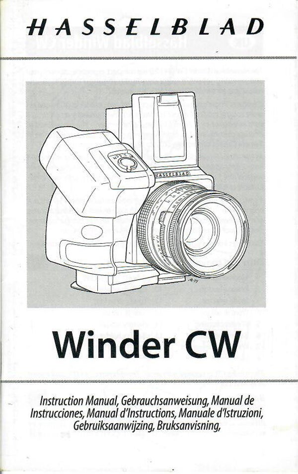 HASSELBLAD WINDER CW MANUEL D'INSTRUCTIONS MULTILANGUES