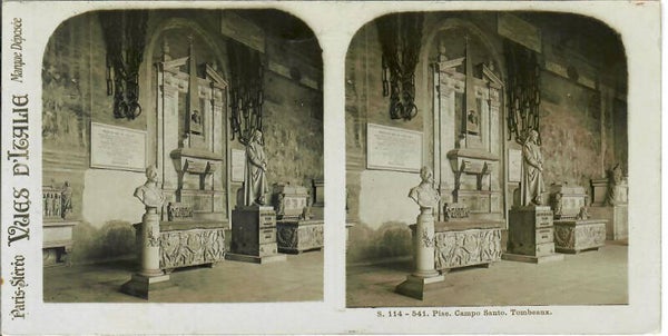 CARTE STEREO 3D 170x86 mm VUES D'ITALIE - PISE
