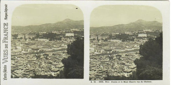 CARTE STEREO 3D 170x86 mm VUES DE FRANCE NICE