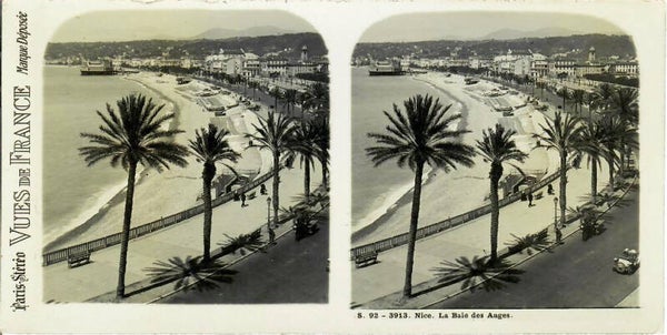CARTE STEREO 3D 170x86 mm VUES DE FRANCE NICE