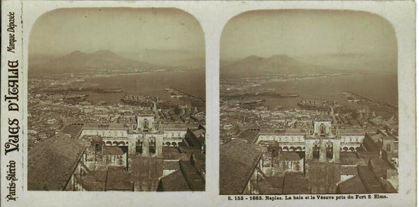 CARTE STEREO 3D 170x86 mm VUES D'ITALIE - NAPLES