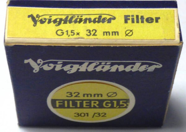 FILTRE VOIGTLÄNDER 301/32 AR Ø 32mm G1.5x LW-0.5 COIFFANT (Vert 1.5x)