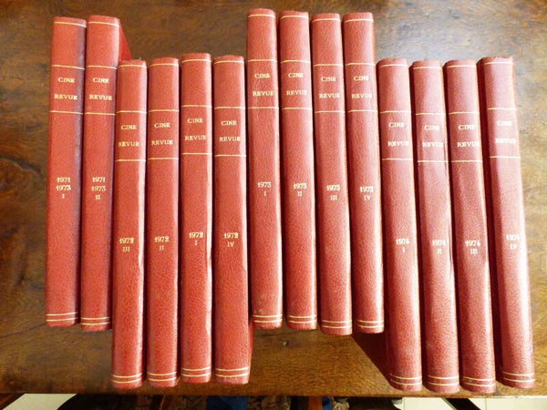 CINÉ REVUE COMPILATION ANNÉE 1973 EN 4 VOLUMES RELIÉS 39 N°