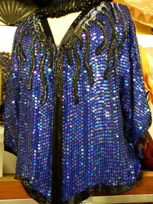 VESTE PERLÉE ET PAILLETTES VINTAGE T40/42