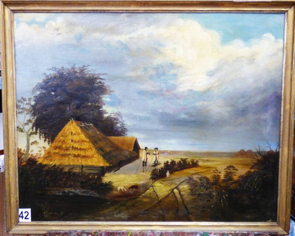 TABLEAU HUILE SUR TOILE ATTRIBUÉ AU PEINTRE JEAN-LOUIS GINTRAC