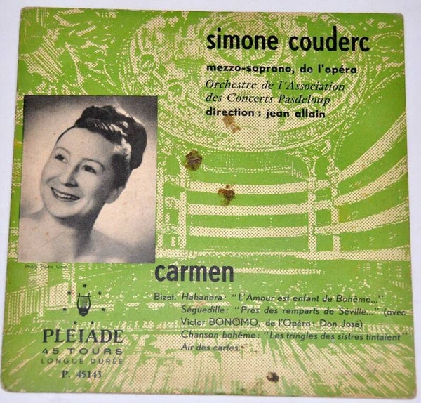 SIMONE COUDERC - CARMEN - PLEIADE 45 TOURS LONGUE DURÉE