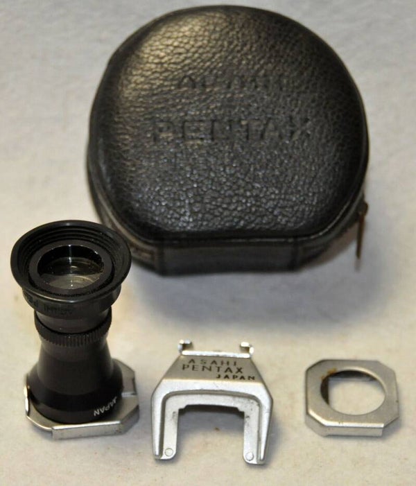 ASAHI PENTAX LOUPE DE VISÉE ET ACCESSOIRES + ÉTUI CUIR ORIGINE