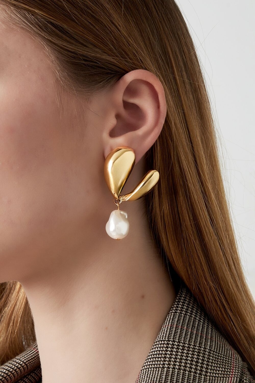 Yrhwang oorbellen met parel